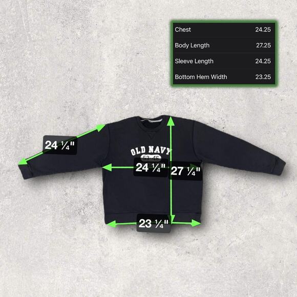 ★ Vintage Old Navy Big Printed Spellout Logo Crewneck Sweatshirt ★ - Picture 6 of 7